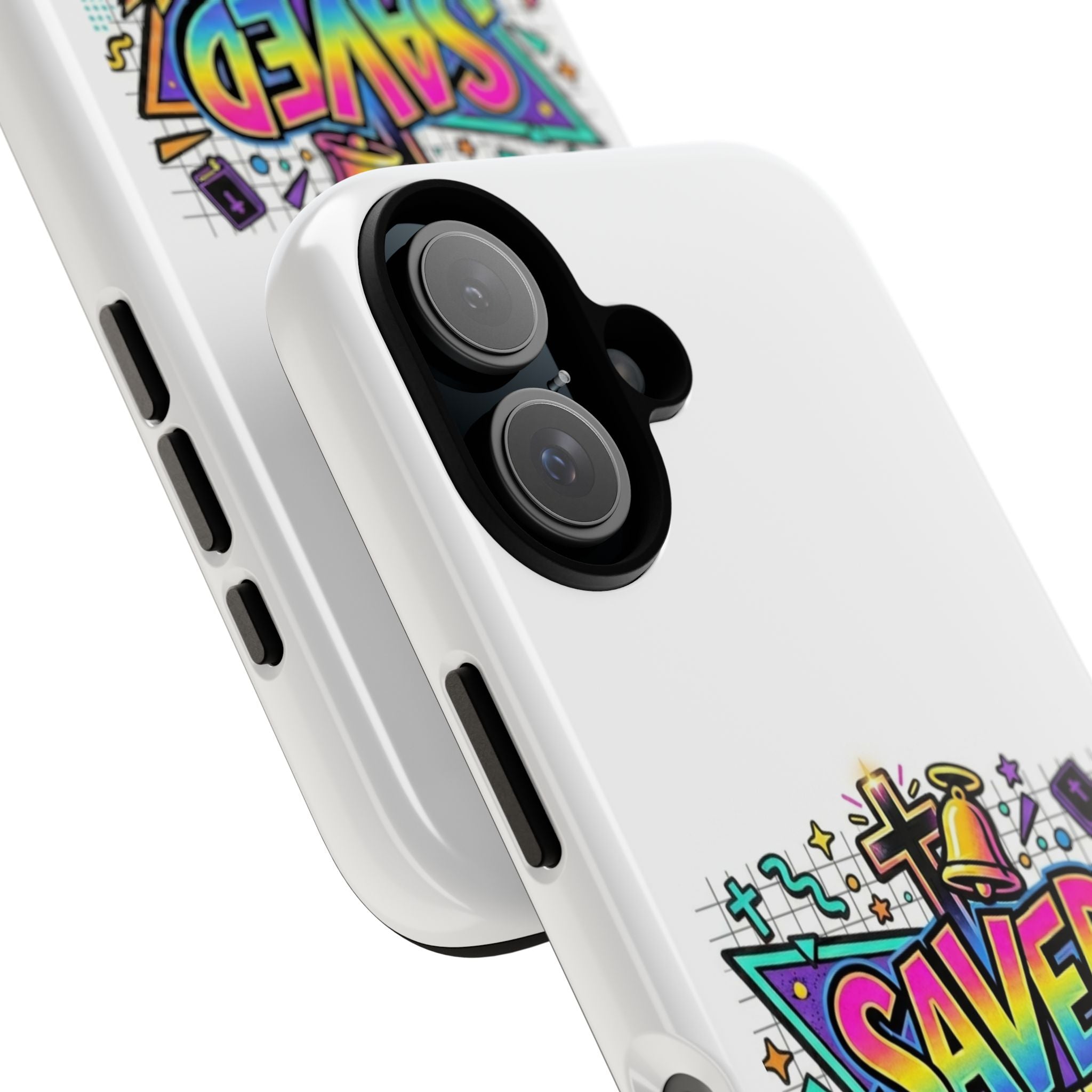 Saved by the Blood phone case | Christian cross Scripture design