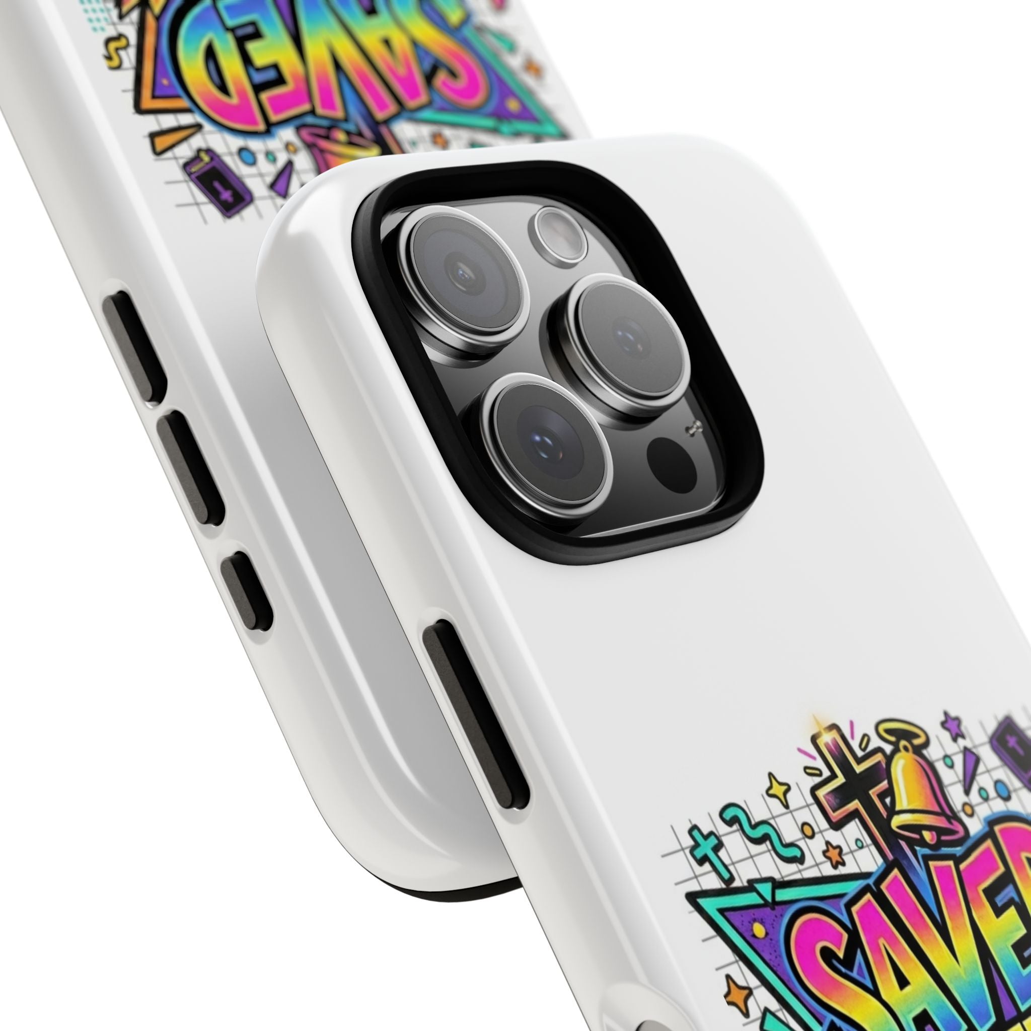 Saved by the Blood phone case | Christian cross Scripture design